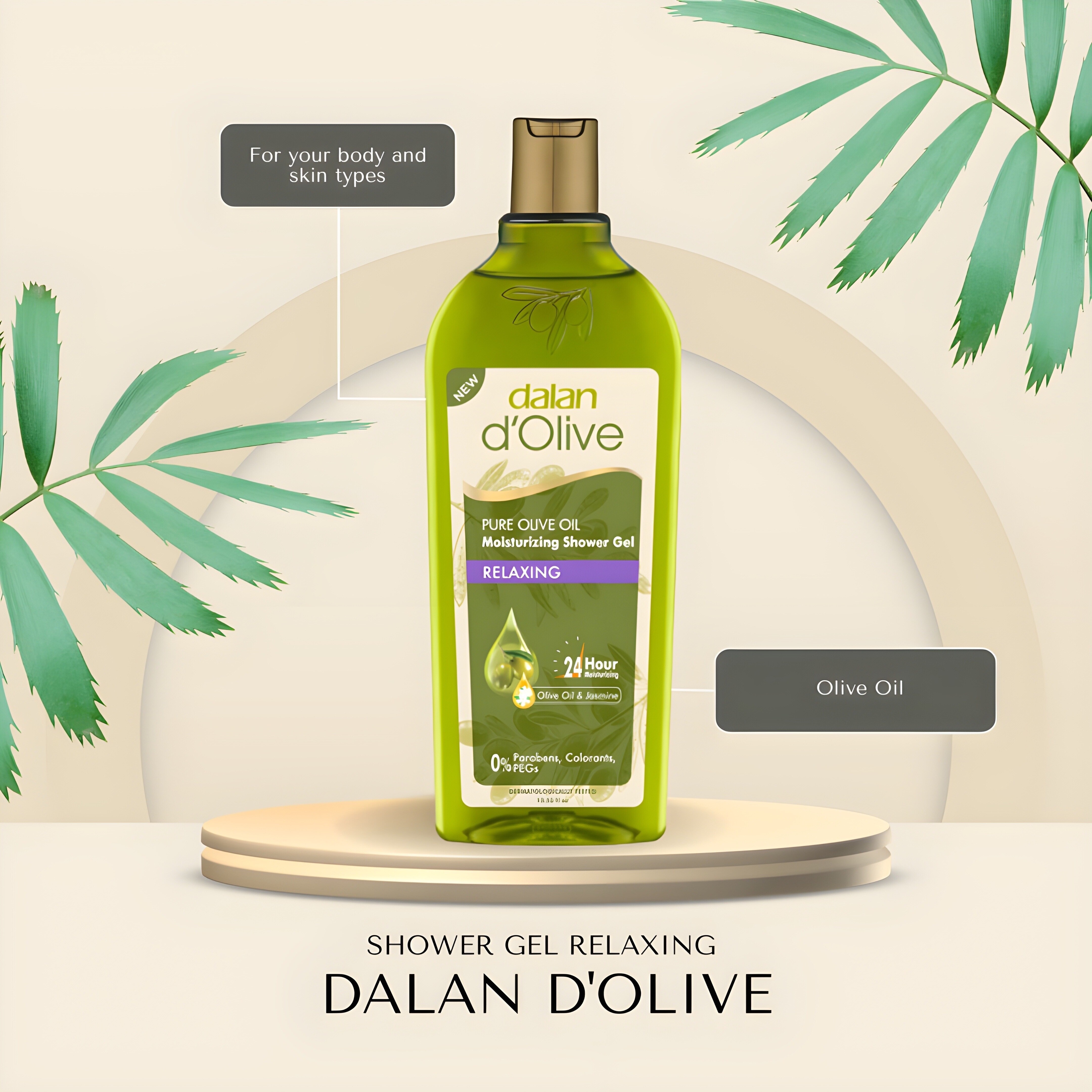 Gel Tắm Dưỡng Ẩm Dalan D’Olive Relaxing 400ml