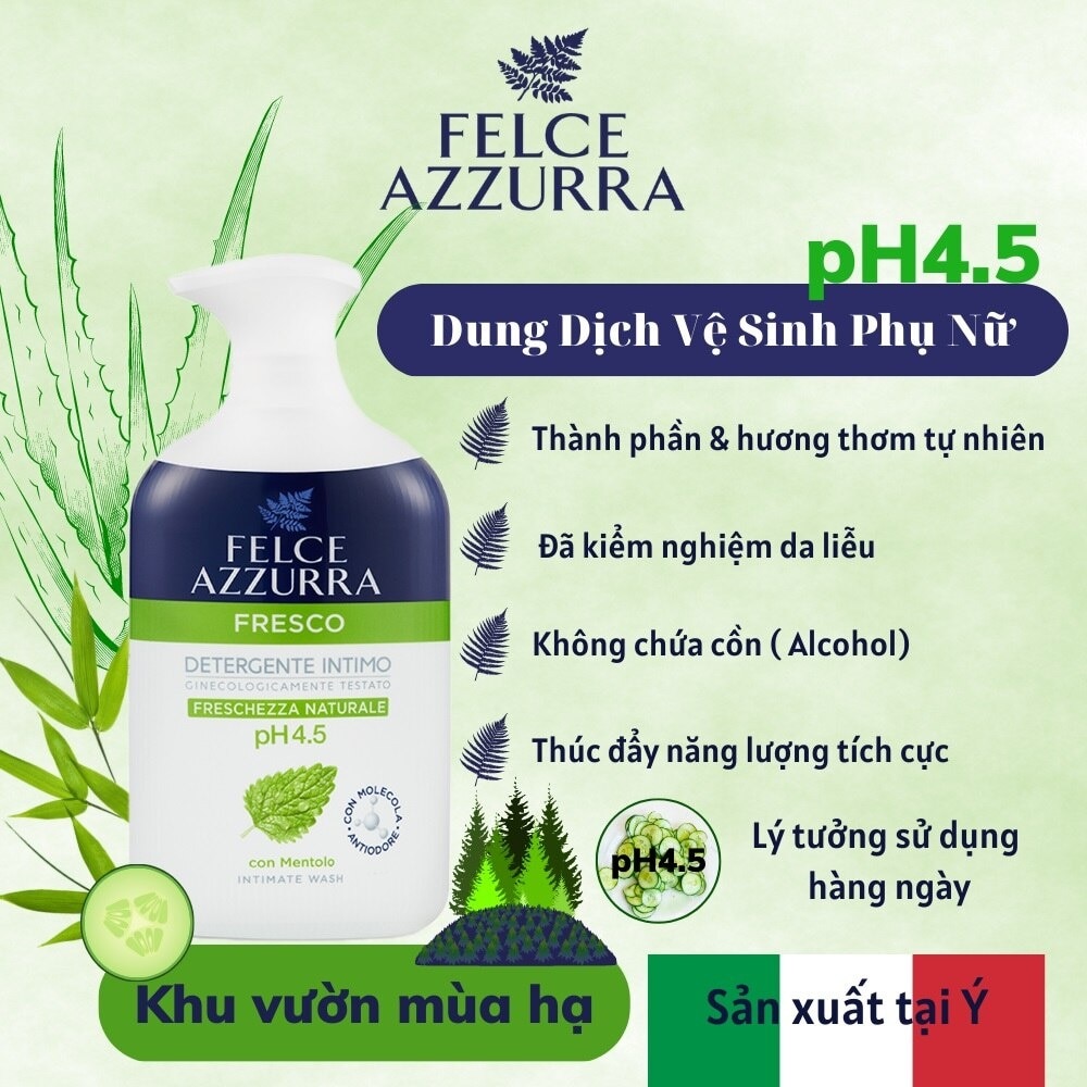 Dung Dịch Vệ Sinh Phụ Nữ Felce Azzurra Hương Nước Hoa Fresco 250ml