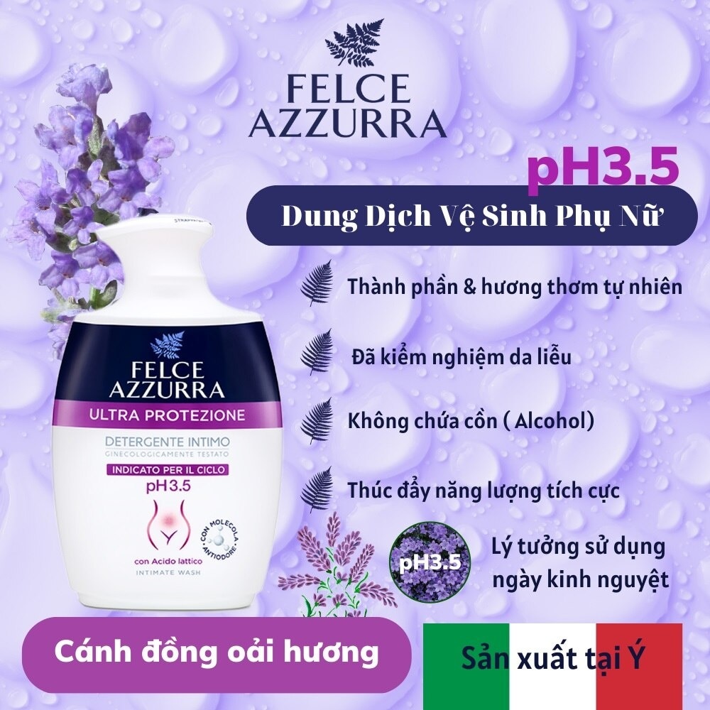 Dung Dịch Vệ Sinh Phụ Nữ Felce Azzurra Hương Nước Hoa Ultra Protezione 250ml