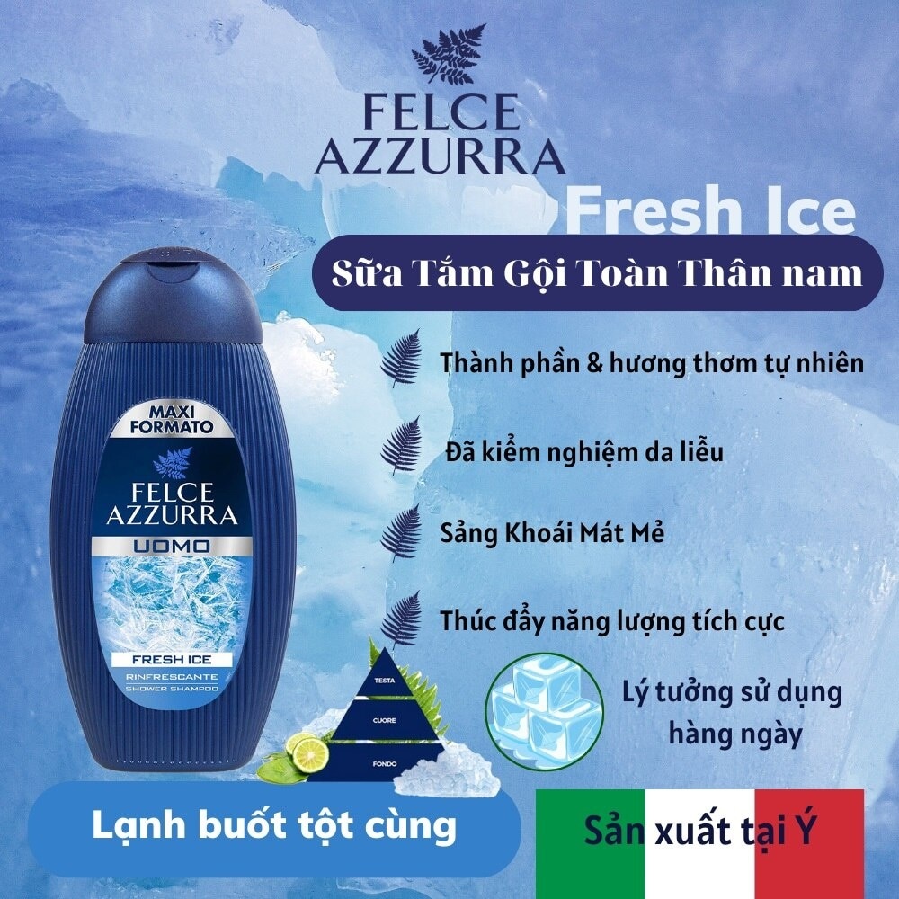 Shower Shampoo Uomo Fresh Ice 400ml