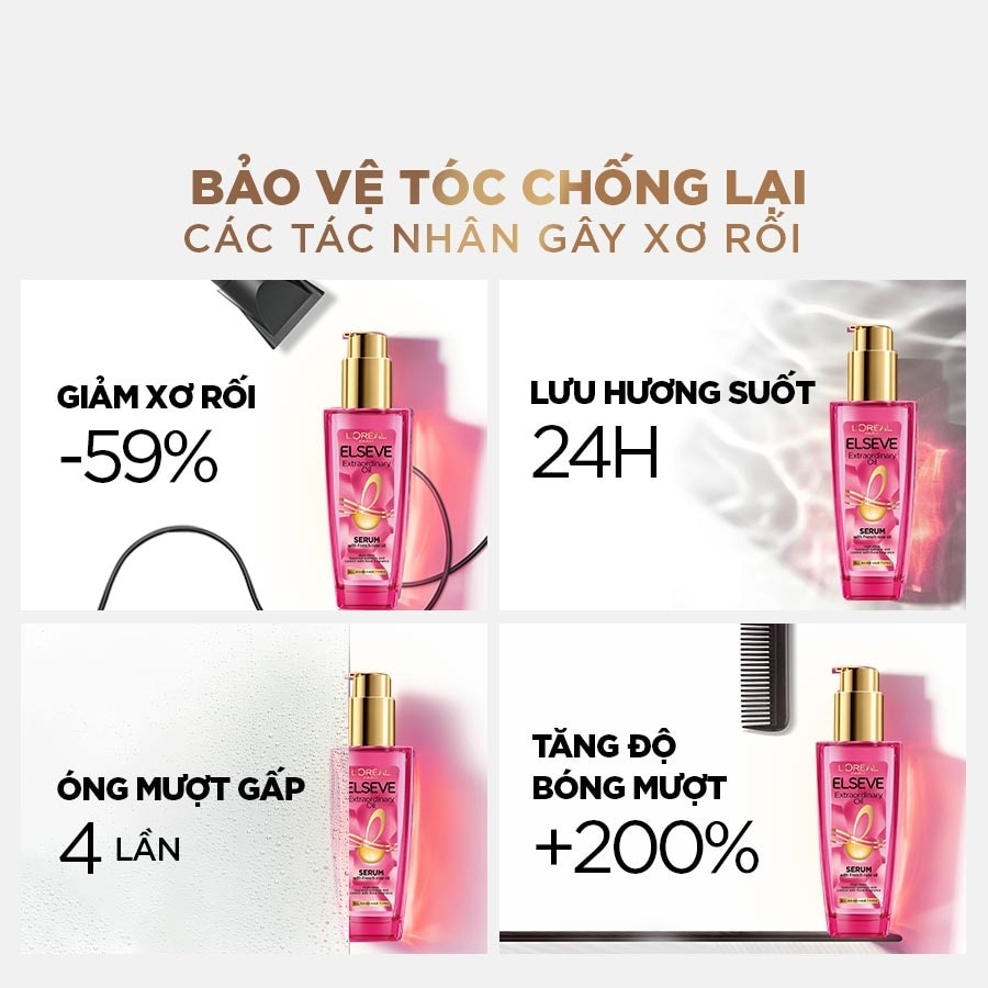 Dầu Dưỡng Tóc L'Oreal Paris Chiết Xuất Hoa Hồng Elseve Extraordinary Oil Serum 100ml