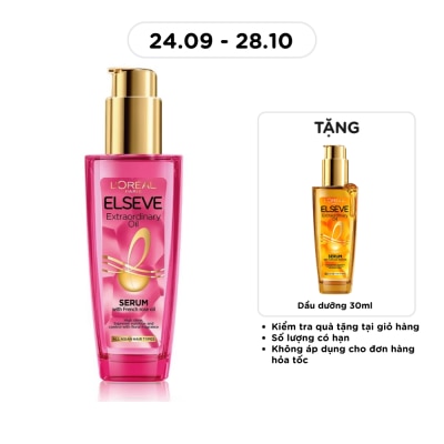 L'OREAL PARIS Dầu Dưỡng Tóc L'Oreal Paris Chiết Xuất Hoa Hồng Elseve Extraordinary Oil Serum 100ml image