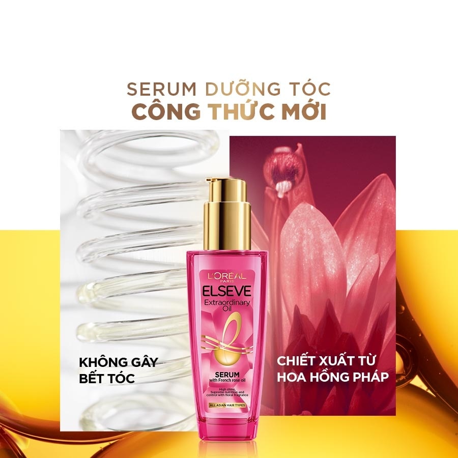 Dầu Dưỡng Tóc L'Oreal Paris Chiết Xuất Hoa Hồng Elseve Extraordinary Oil Serum 100ml