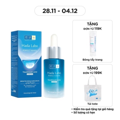 HADA LABO Tinh Chất Dưỡng Trắng Hadalabo Perfect White Tranexamic Acid Serum 30ml