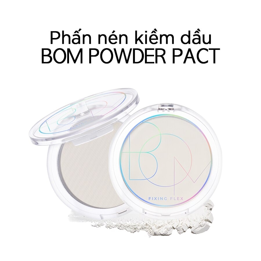 Phấn Phủ Kiềm Dầu Bom Fixing Flex Powder Pact Dạng Nén Không Màu 7.5g