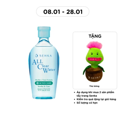 SENKA Nước Tẩy Trang Senka All Clear Water Micellar + Toner Formula Acne Care 230ml