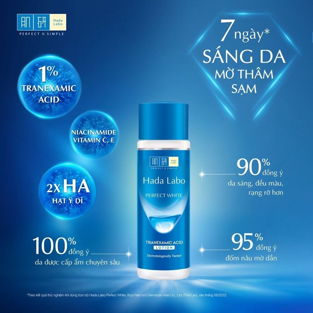 Dung Dịch Dưỡng Trắng Da Hadalabo Perfect White Tranexamic Acid Lotion 40ml