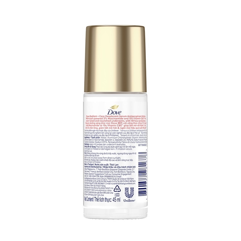 Radiant + Care Deodorant Serum 3% Niacinamide + 10x Vitamin C & E 45ml