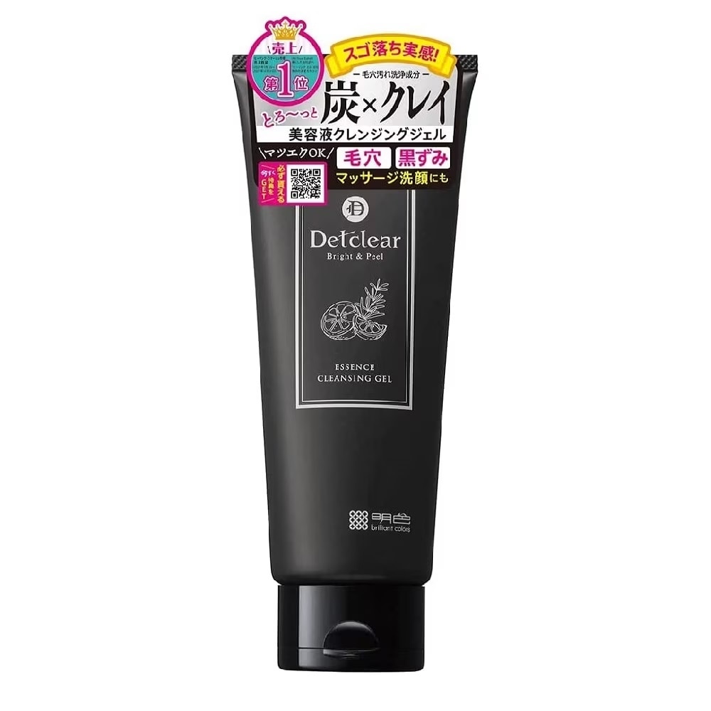 Detclear Bright&Peel Essence Cleansing Gel (Charcoal Clay) 180g