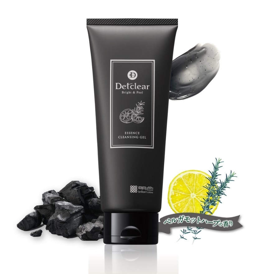 Detclear Bright&Peel Essence Cleansing Gel (Charcoal Clay) 180g