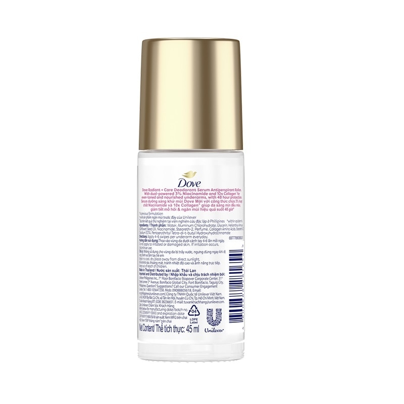 Radiant + Care Deodorant Serum 3% Niacinamide + 10X Collagen 45ml