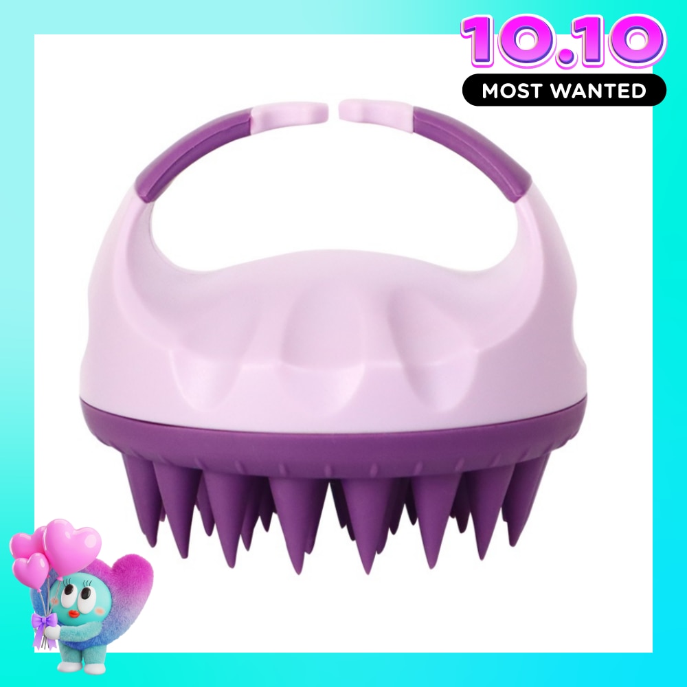Lược Gội Đầu Silicone BareSoul Massage Đầu Giảm Stress, Ngừa Rụng tóc Và Kích Thích Mọc Tóc (Màu Tím) image