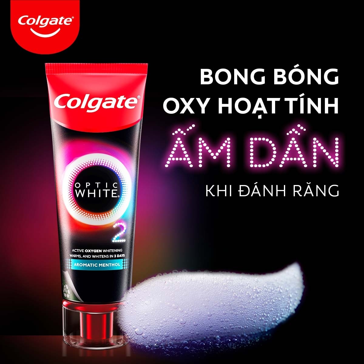 Kem Đánh Răng Colgate Optic White O2 Aromatic Menthol 85g