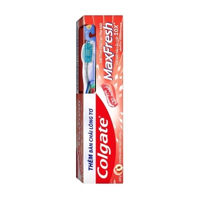 COLGATE Kem Đánh Răng Colgate Maxfresh Icy Peachh 225g + Bàn Chải Lông Tơ