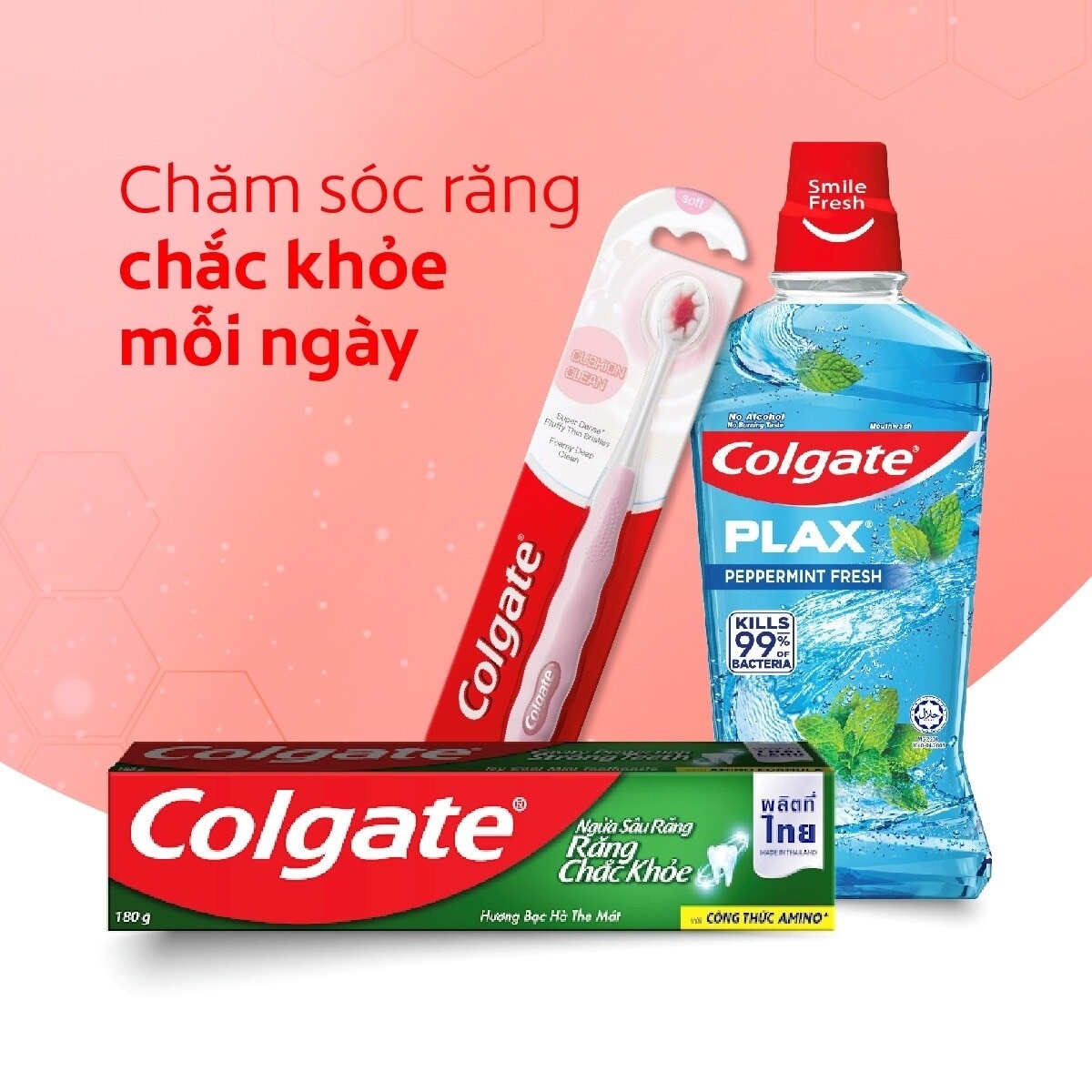 Kem Đánh Răng Colgate Cavity Protection Strong Teeth Icy Cool Mint 225g + Bàn Chải Lông Tơ