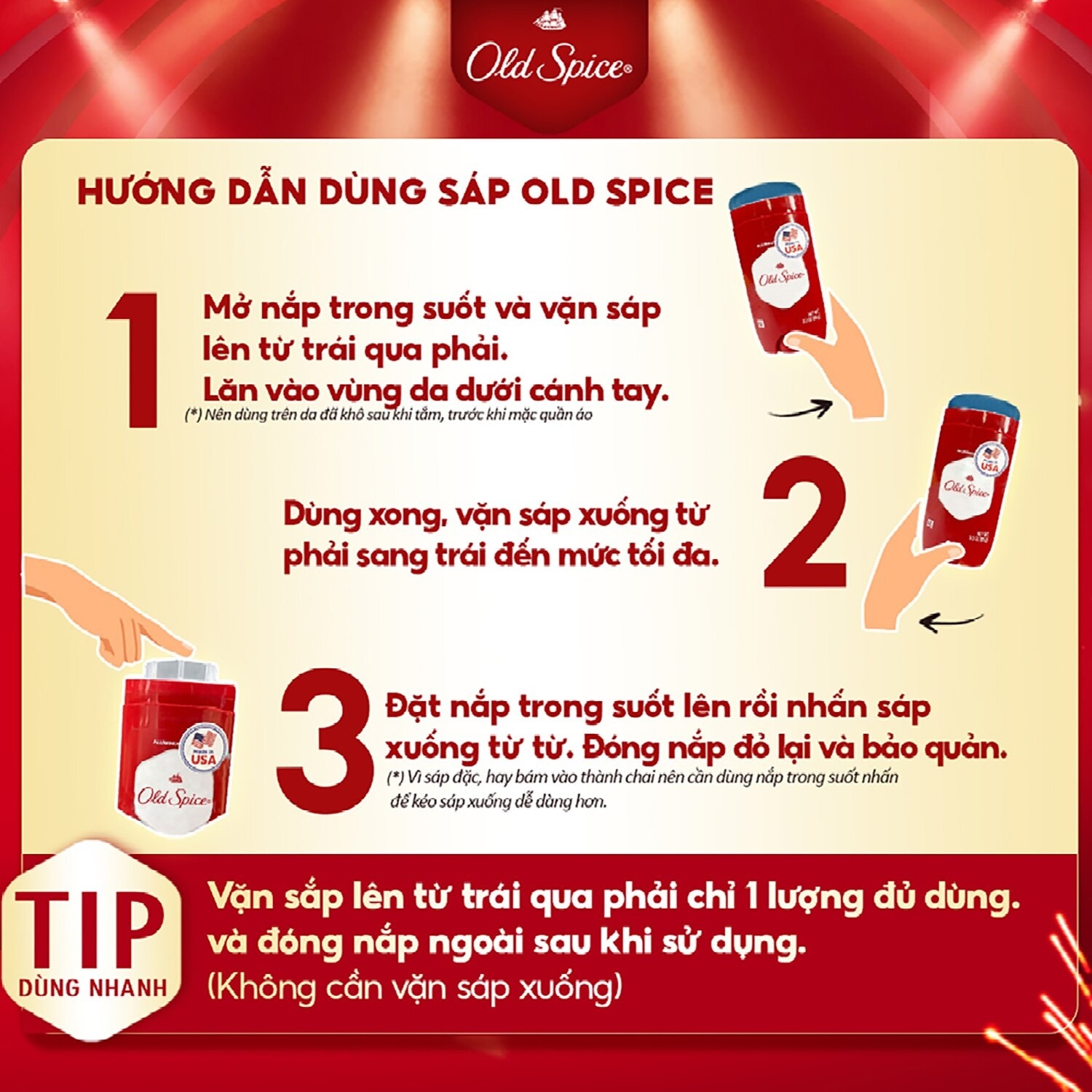 Sáp Khử Mùi Old Spice Oasis With Vanilla Notes Deodorant 85g