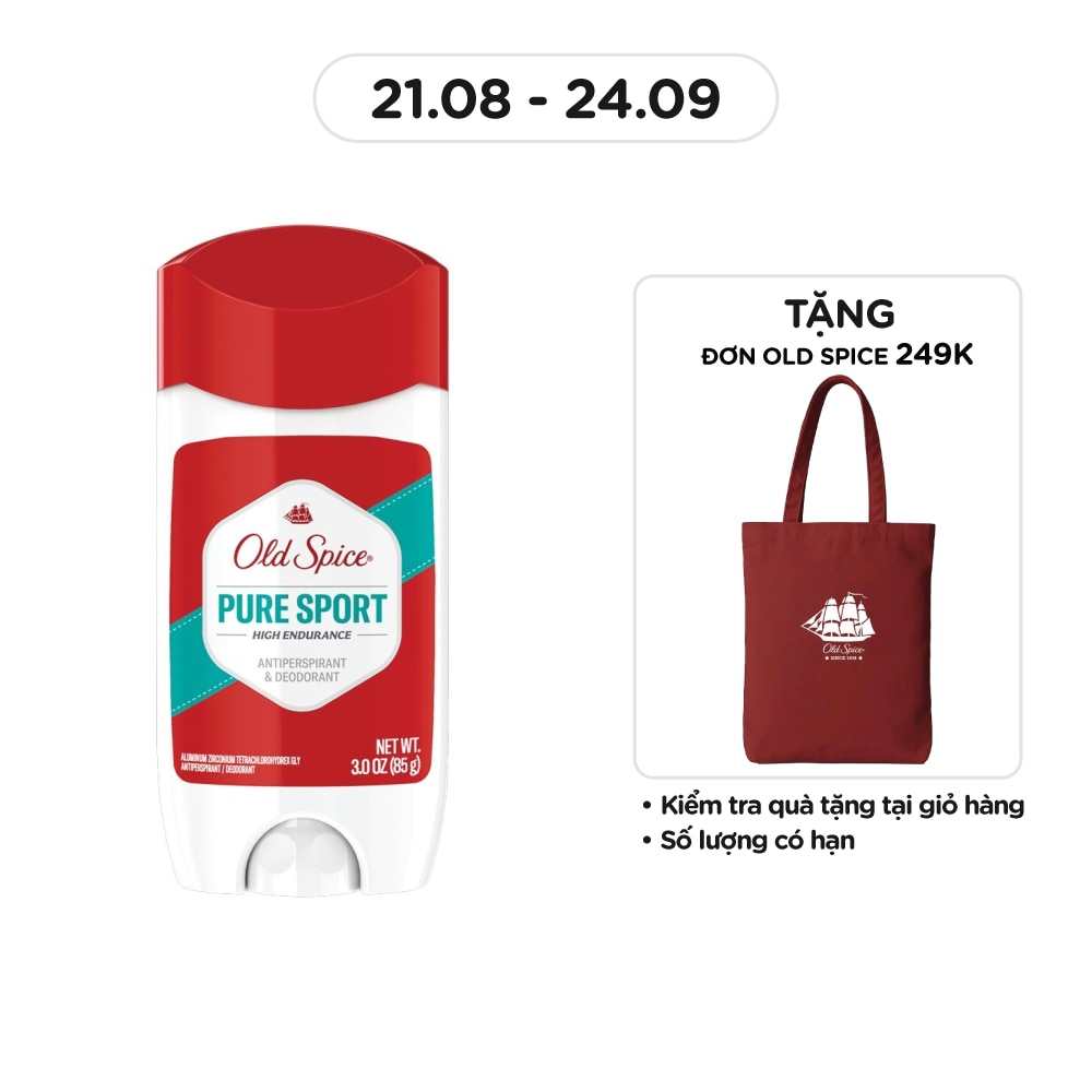 Sáp Khử Mùi Old Spice Pure Sport Hight Endurance Antiperspirant & Deodorant 85g