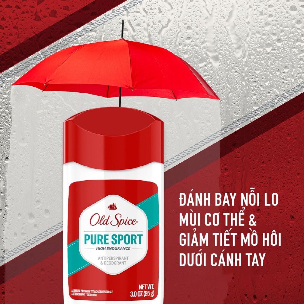 Sáp Khử Mùi Old Spice Pure Sport Hight Endurance Antiperspirant & Deodorant 85g