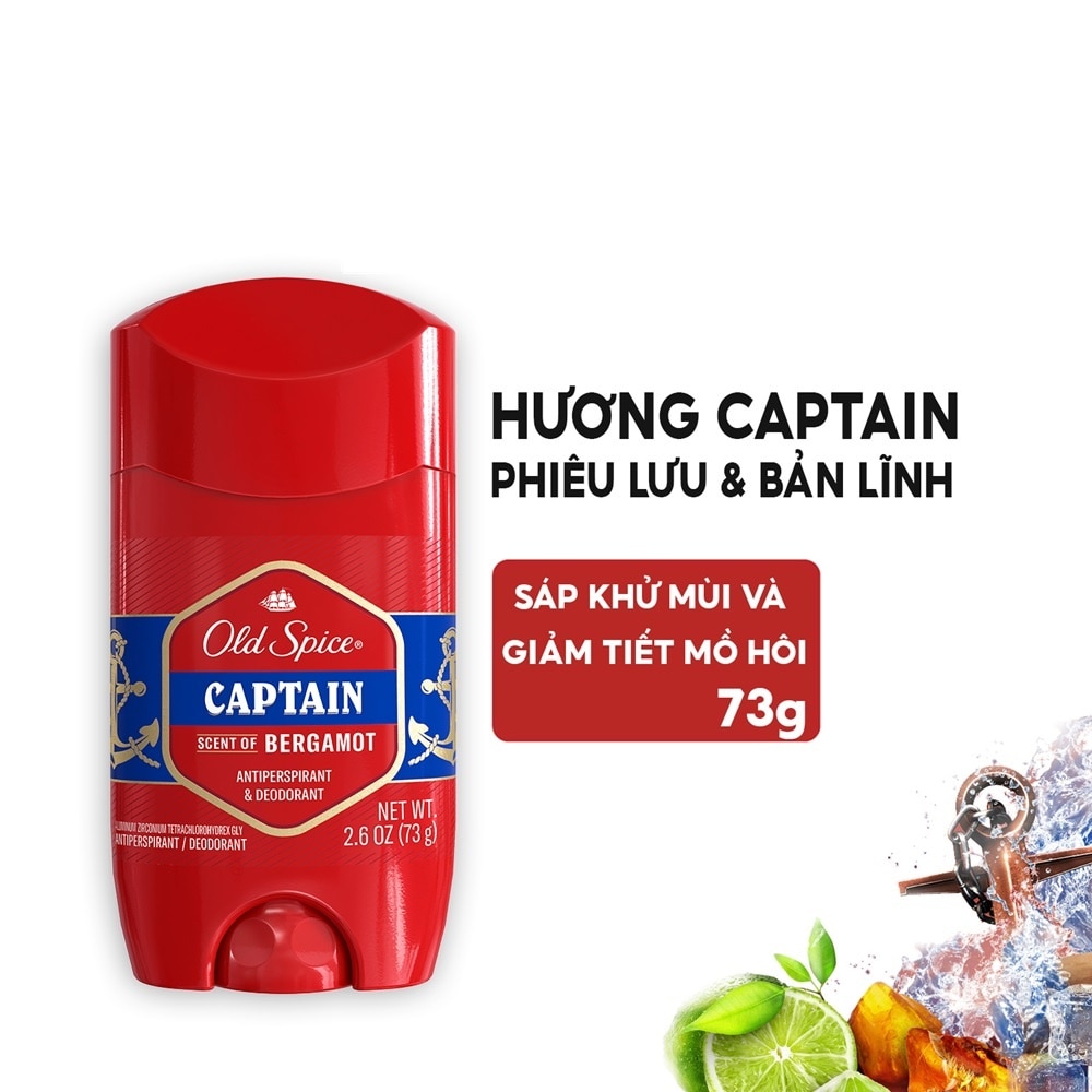 Old Spice Captain Bravery&Bergamot Antiperspirant & Deodorant 73g