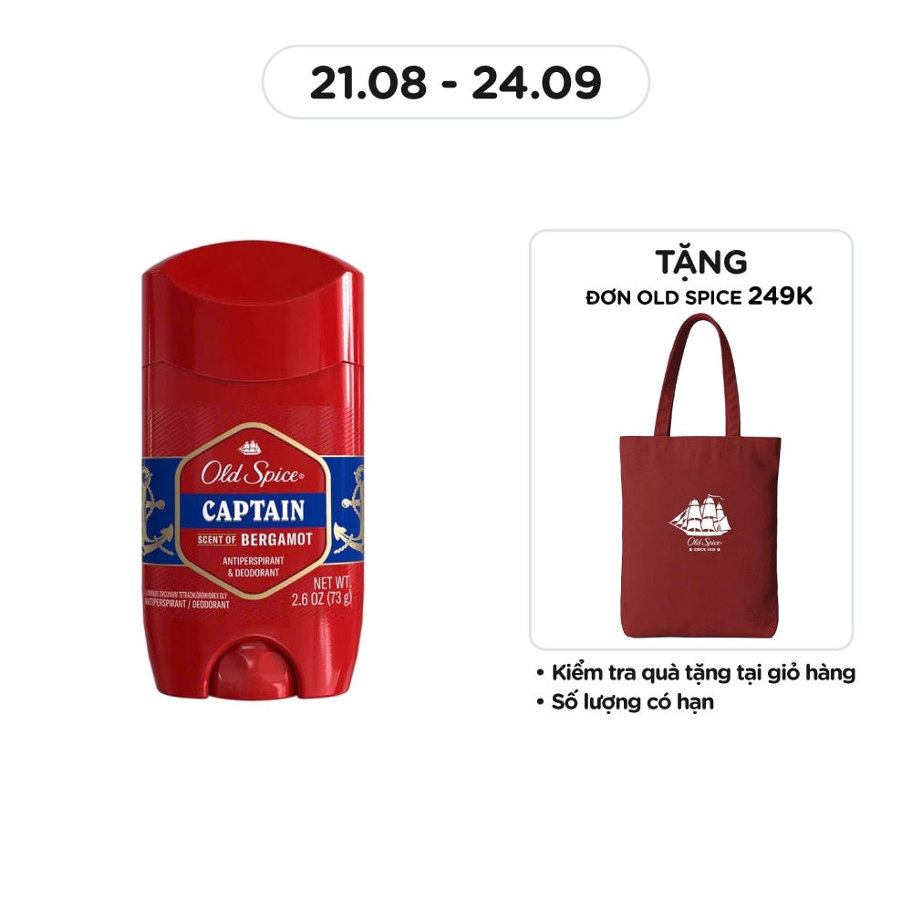 Old Spice Captain Bravery&Bergamot Antiperspirant & Deodorant 73g