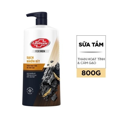 LIFEBUOY Sữa Tắm Cho Nam Lifebuoy Than Hoạt Tính & Cám Gạo 800g