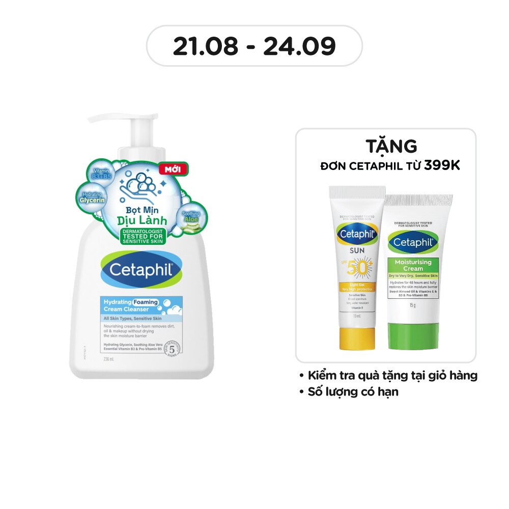 Sữa Rửa Mặt Cetaphil Hydrating Cream Cleanser 236ml