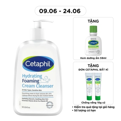 CETAPHIL - Sữa Rửa Mặt Cetaphil Hydrating Cream Cleanser 473ml