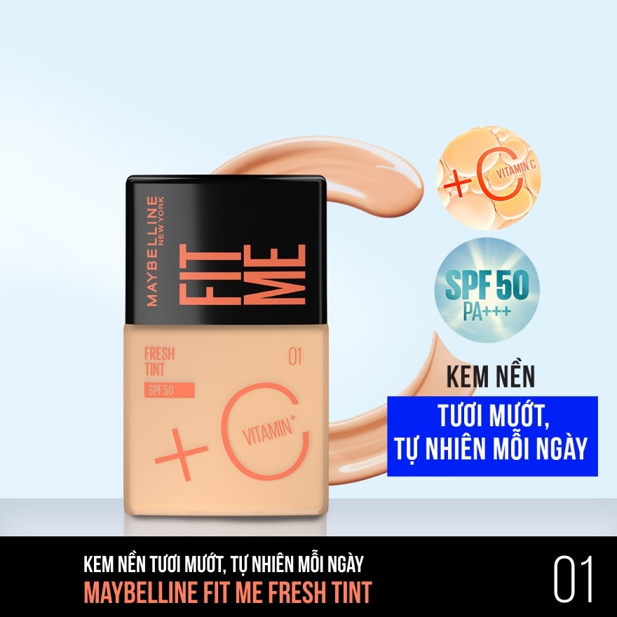 Kem Nền Maybelline Fit Me Fresh Tint 30ml .#01