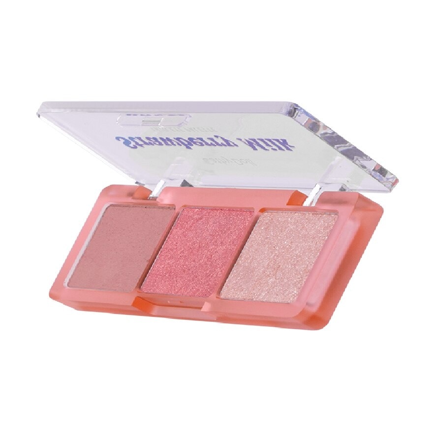 Bảng Phấn Mắt Cathy Doll Cheers Around Trio Eye Palette 2g x 3 màu .#02 Strawberry Milk