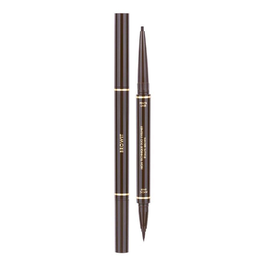 High Technique Duo Eyeliner 0.45ml + 0.08g .#Taupe Brown