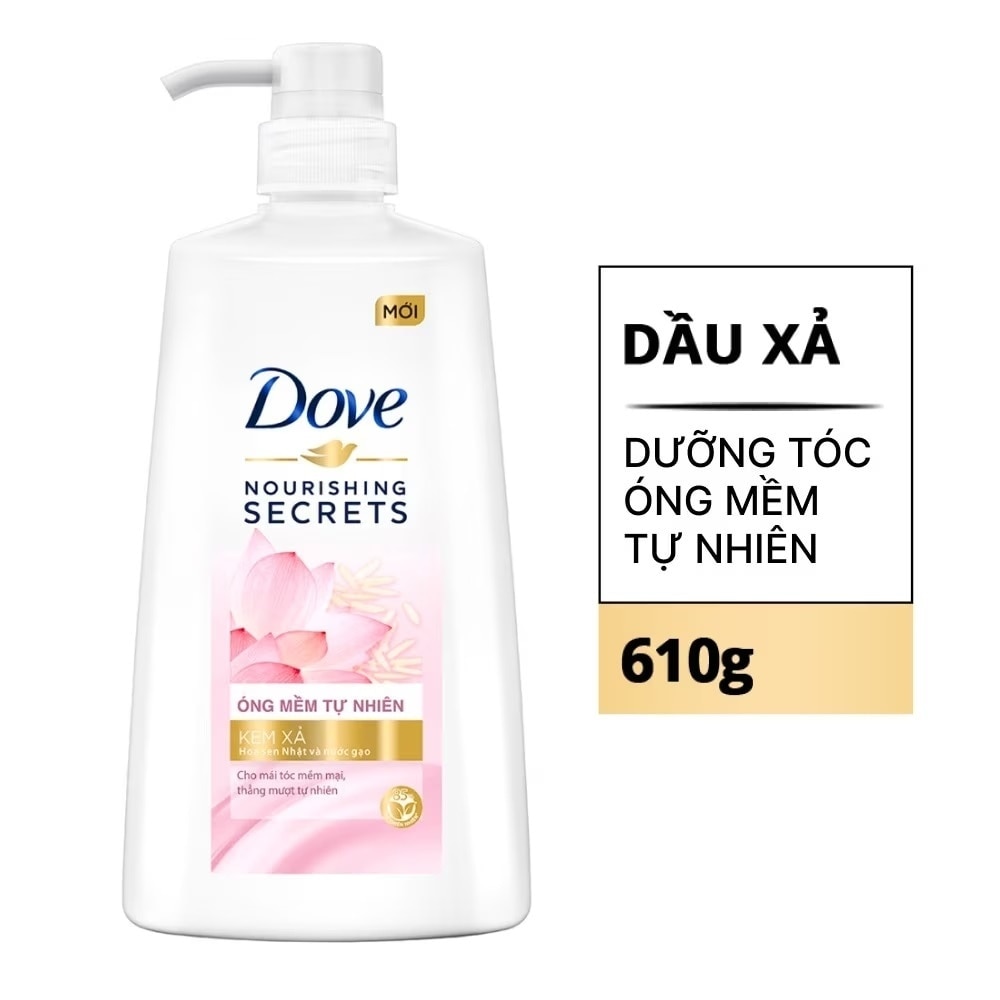 Kem Xả Dove Óng Mềm Tự Nhiên 610g(635ml)