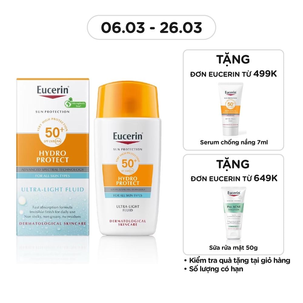 Kem Chống Nắng Eucerin Sun Face Hydro Protect Ultra-Light Fluid SPF50+ 50ml