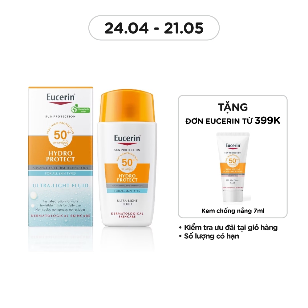 Kem Chống Nắng Eucerin Sun Face Hydro Protect Ultra-Light Fluid SPF50+ 50ml