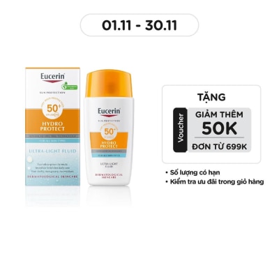 EUCERIN Kem Chống Nắng Eucerin Sun Face Hydro Protect Ultra-Light Fluid SPF50+ 50ml