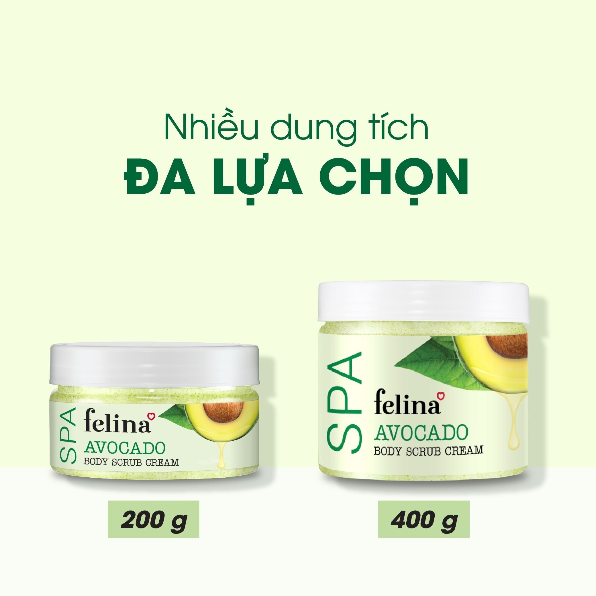 Kem Tẩy Da Chết Felina Avocado Body Scrub Cream 200g