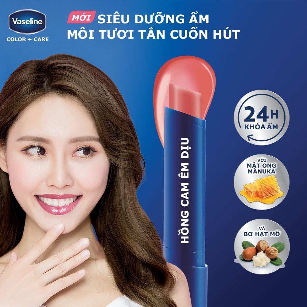 Son Dưỡng Môi Có Màu Vaseline 3g .#Mellow Rose