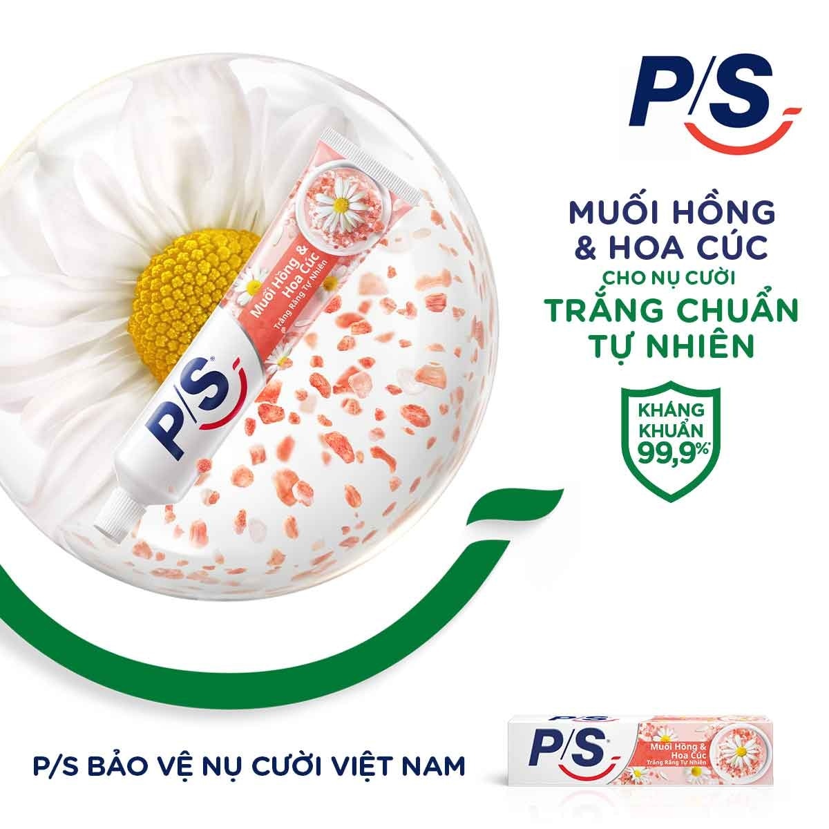 Kem Đánh Răng P/S Muối Hồng & Hoa Cúc 230g