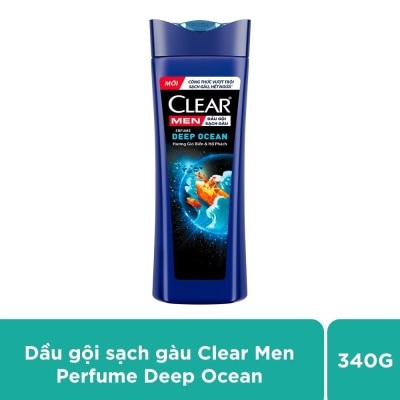 CLEAR Dầu Gội Sạch Gàu Clear Men Perfume Deep Ocean Hương Hoa Biển & Hổ Phách 340g(333ml)