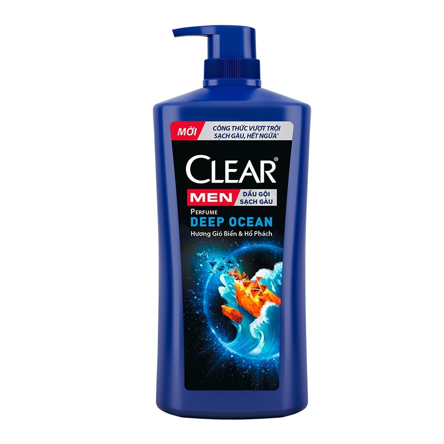 Dầu Gội Sạch Gàu Clear Men Perfume Deep Ocean Hương Hoa Biển & Hổ Phách 600g(588ml)
