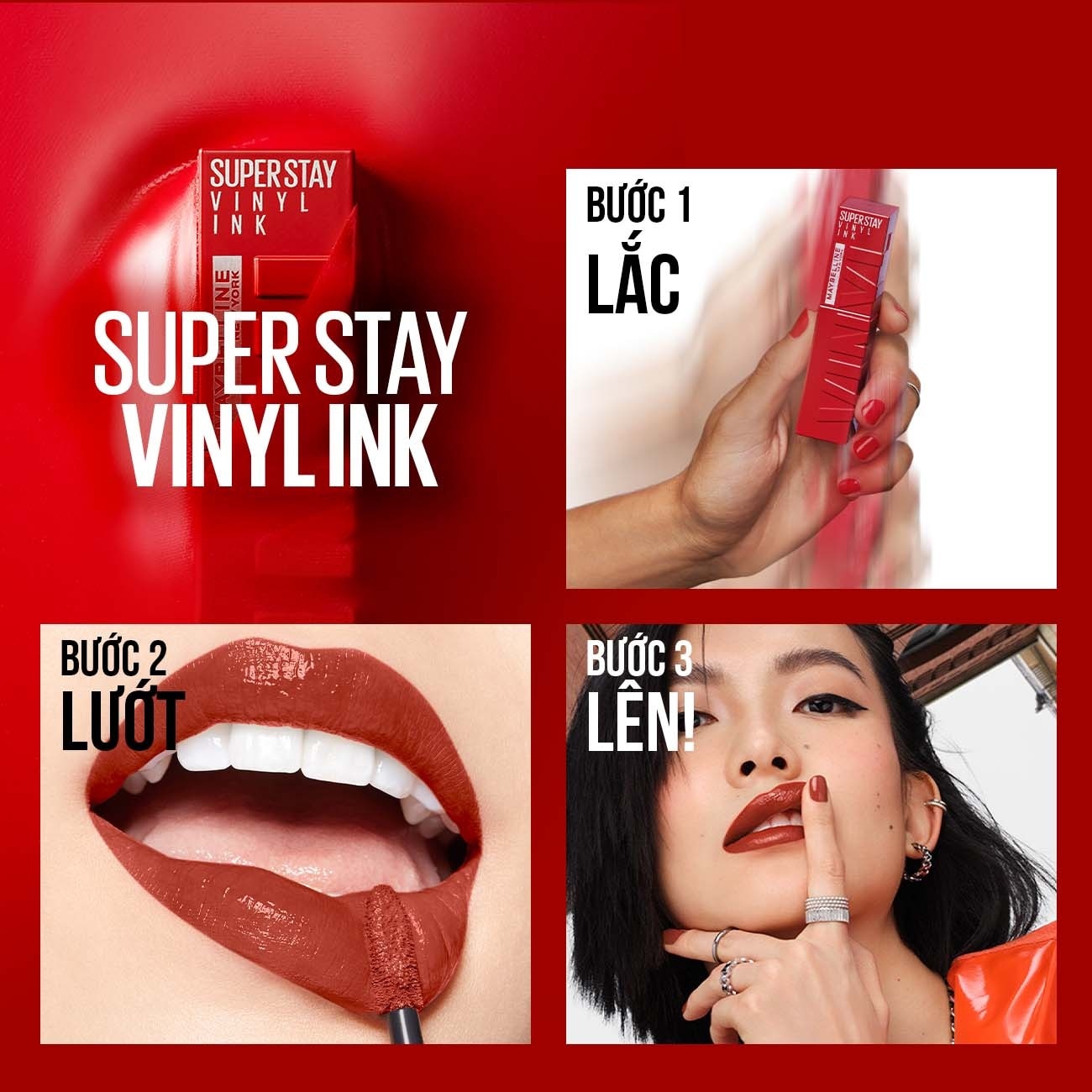 Son Kem Bóng Maybelline Super Stay Vinyl Ink 4.2ml .#10 Lippy