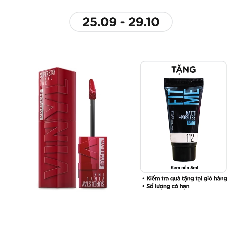 Son Kem Bóng Maybelline Super Stay Vinyl Ink 4.2ml .#10 Lippy