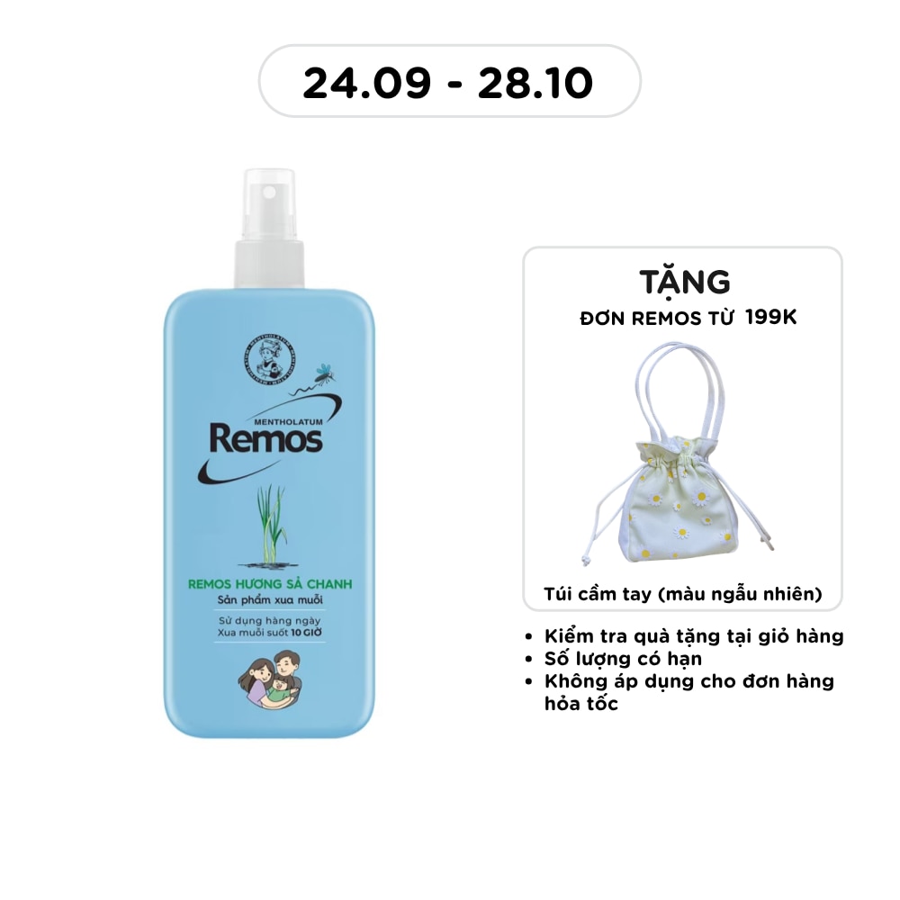 Xịt Chống Muỗi Remos Hương Sả Chanh 150ml image
