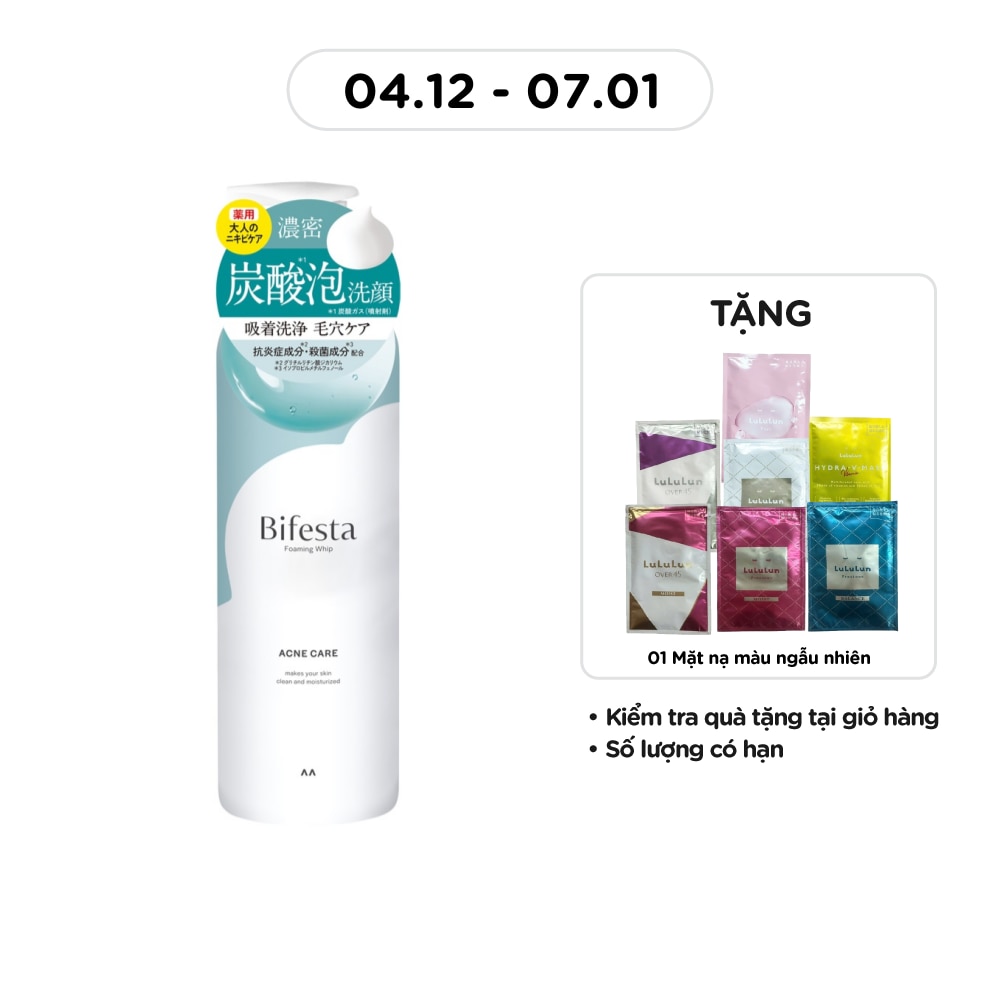 Bọt Rửa Mặt Bifesta Foaming Whip Acne Care FD 200g