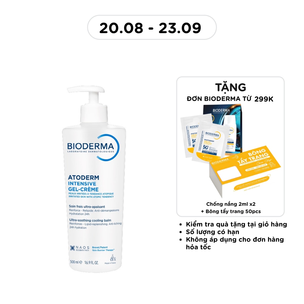 Gel Dưỡng Ẩm Bioderma Atoderm Intensive Gel-Crème 500ml image
