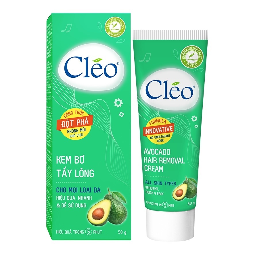 Kem Tẩy Lông Cleo Avocado Hair Removal Cream 50g