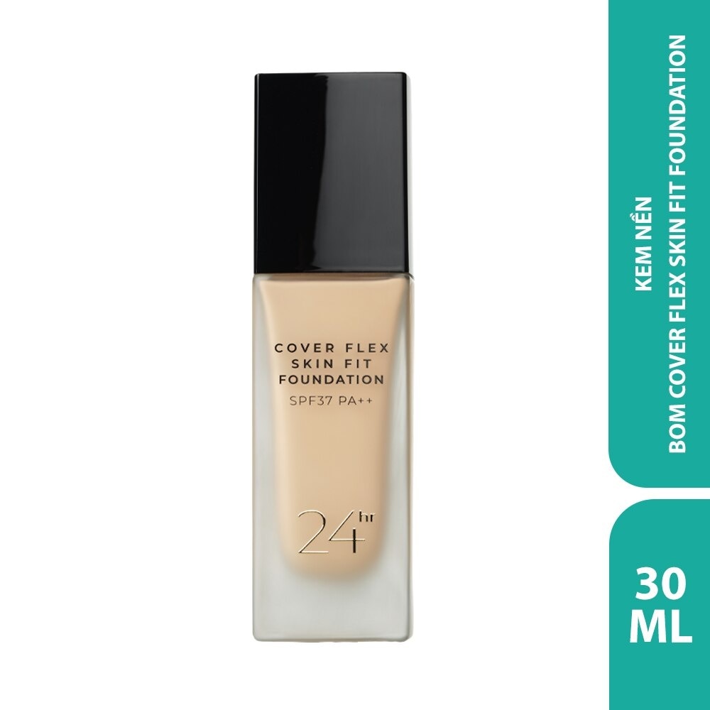 Kem Nền Che Khuyết Điểm BOM Cover Flex Skin Fit 30ml .#21 Rosy Beige