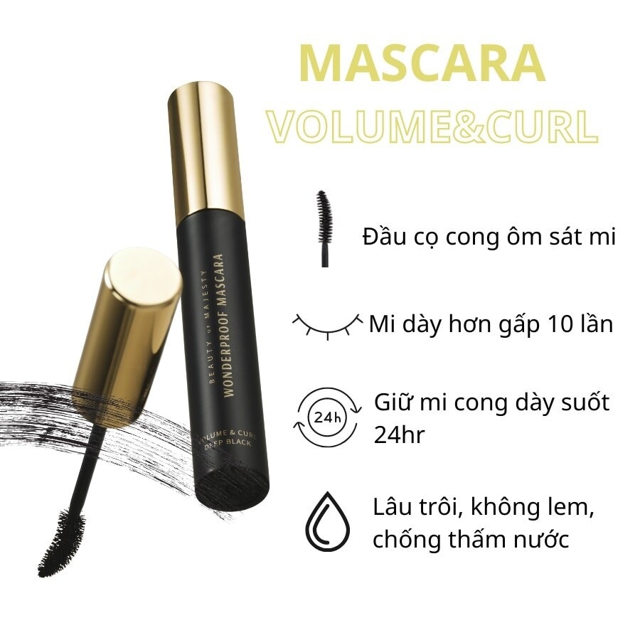 Wonderproof Mascara Volume & Curl 8g .#01 Deep Black