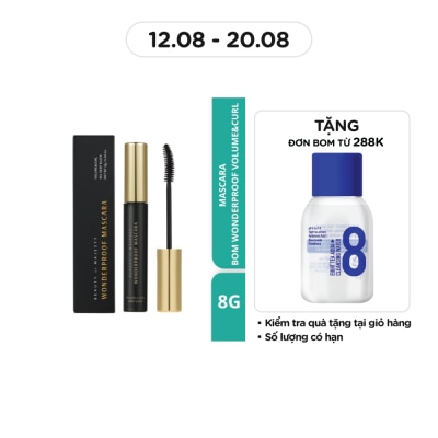 BOM Mascara Bom Wonderproof Volume&Curl 8g .#01 Deep Black