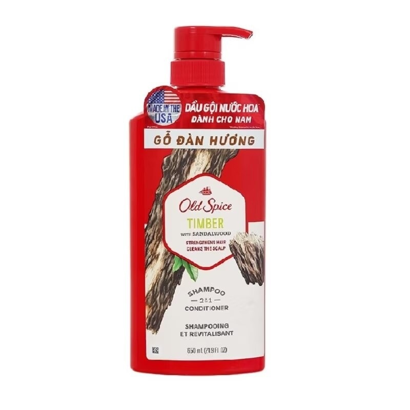 Dầu Gội & Xả Cho Nam Old Spice Thick & Full 2n1 Shampoo & Conditioner 650ml