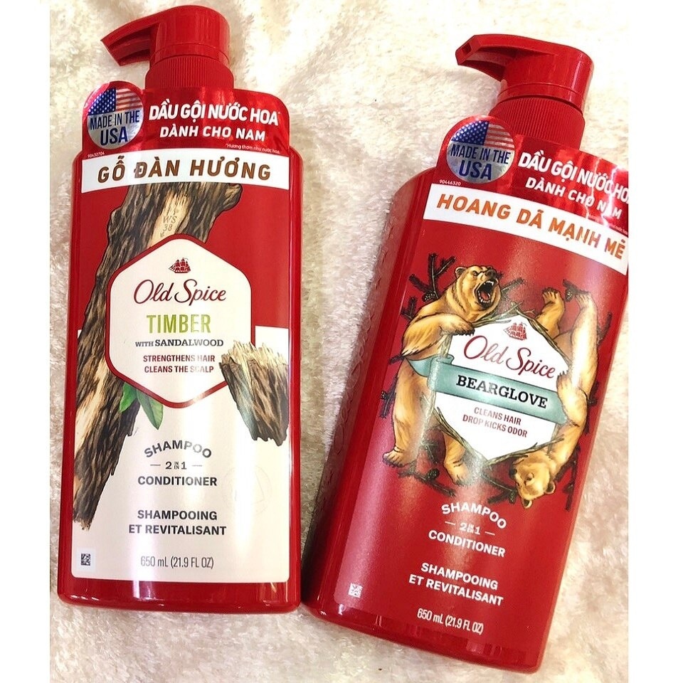 Dầu Gội & Xả Cho Nam Old Spice Thick & Full 2n1 Shampoo & Conditioner 650ml